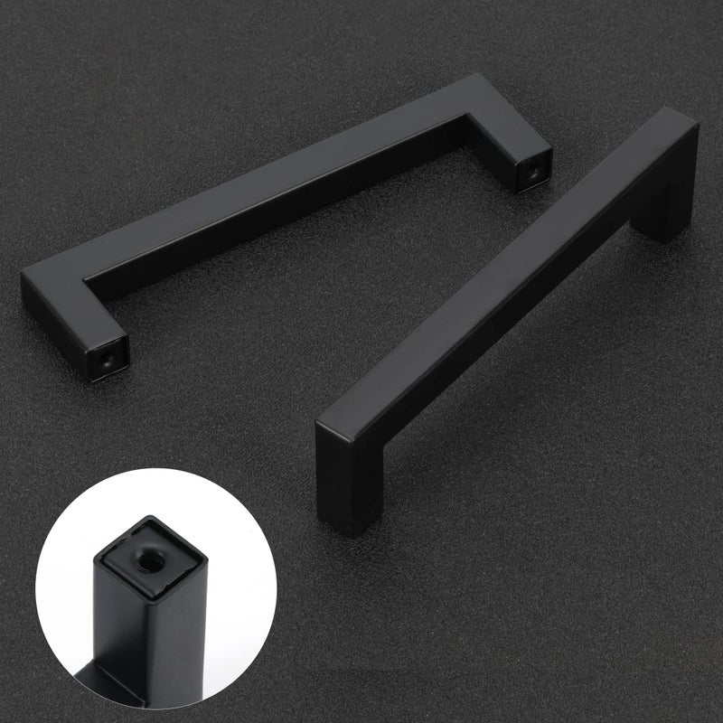 Redunest Cabinet Pulls Matte Black Cabinet Handles Square Drawer Pulls  10 Pack 13-4/5 Inch Stainless Steel Kitchen Door Cupboard Cabinet Handles  Drawer Hardware Handles  352mm Hole Centers - Image 4